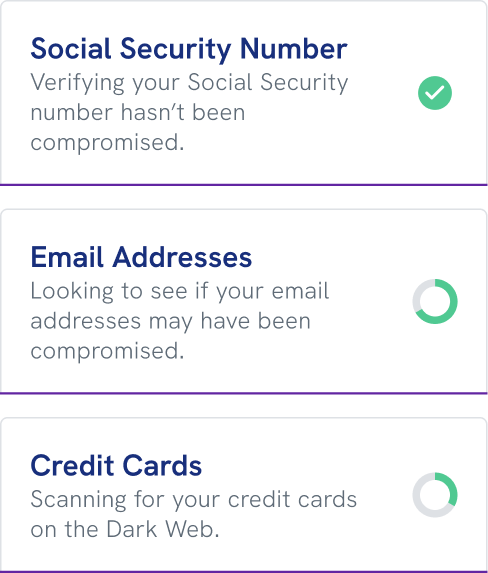 Dark web scan from survey intro